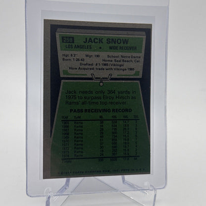 1975 Topps Jack Snow Football Card #258 NM Quality FREE SHIPPING