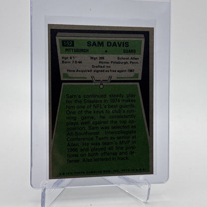 1975 Topps Sam Davis  Football Card #152 NM Quality #7 FREE SHIPPING