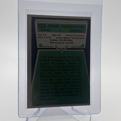 1975 Topps John Skorupan Football Card #246 NM Quality FREE SHIPPING