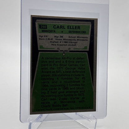 1975 Topps Carl Eller Football Card #290 NM Quality #5 FREE SHIPPING