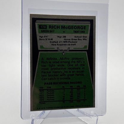 1975 Topps Rich McGeorge Football Card #178 NM Quality #9 FREE SHIPPING