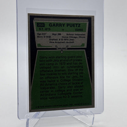 1975 Topps Garry Puetz Rookie Football Card #259 NM Quality #5 FREE SHIPPING