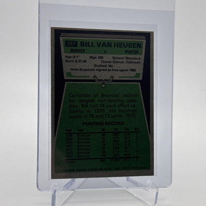 1975 Topps Bill Van Heusen Football Card #267 NM Quality FREE SHIPPING