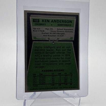 1975 Topps Ken Anderson Football Card #160 NM Quality #2 FREE SHIPPING
