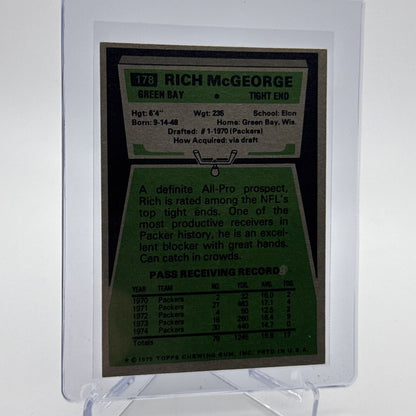 1975 Topps Rich McGeorge Football Card #178 NM Quality #8 FREE SHIPPING
