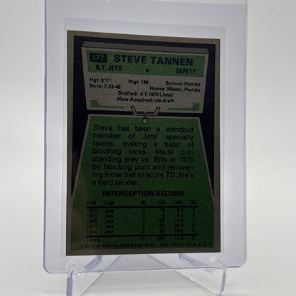 1975 Topps Steve Tannen Football Card #177 NM Quality #4 FREE SHIPPING