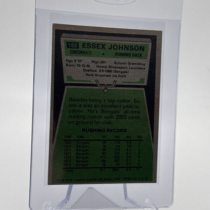 1975 Topps Essex Johnson Football Card #188 NM Quality #4 FREE SHIPPING