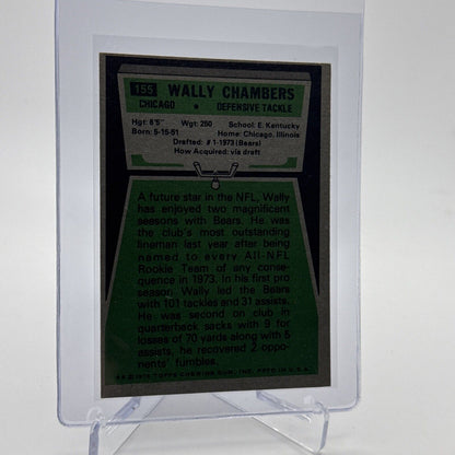 1975 Topps Wally Chambers Football Card #155 NM Quality #5 FREE SHIPPING