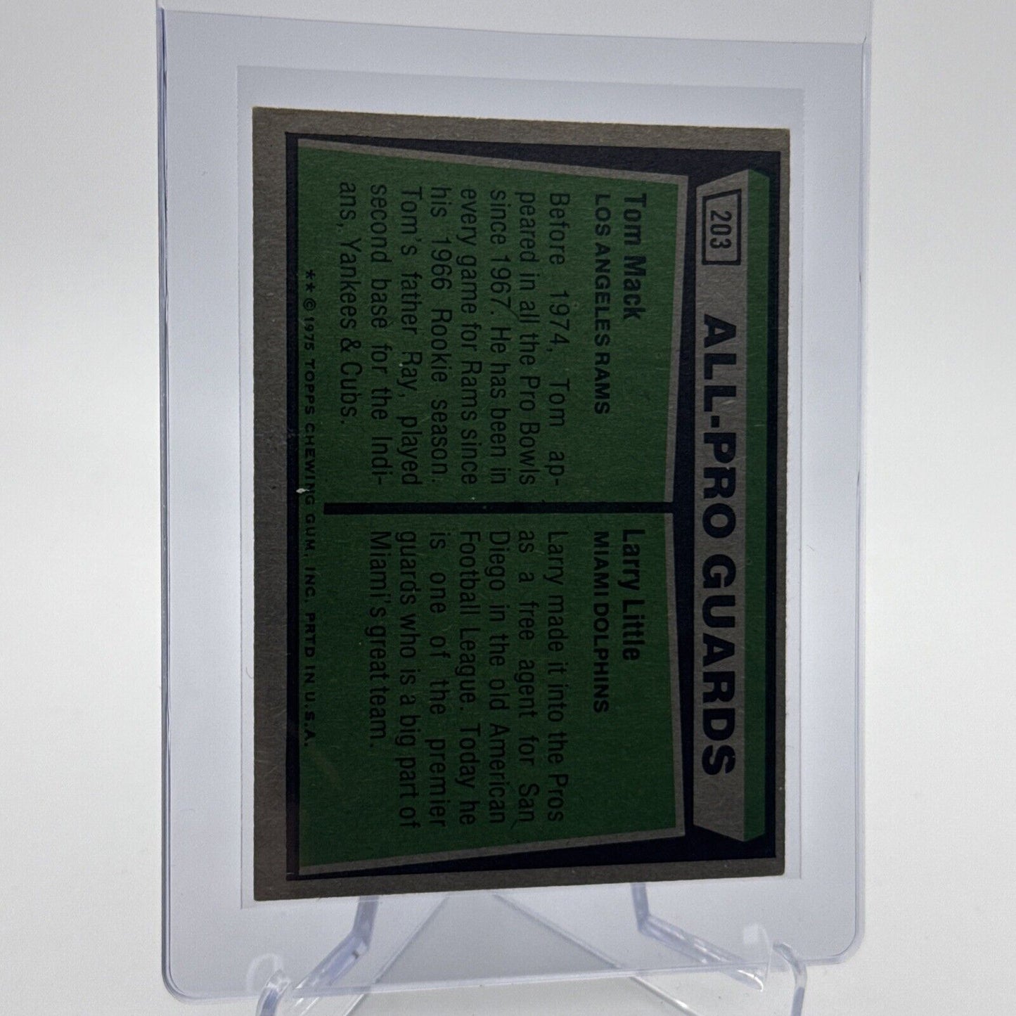 1975 Topps 1974 All-Pro Guards Football Card #203 NM Quality #3 FREE SHIPPING