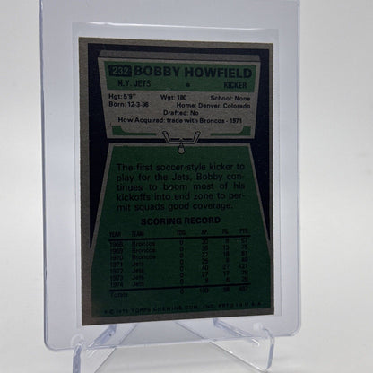 1975 Topps Bobby Howfield Football Card #232 NM Quality #2 FREE SHIPPING