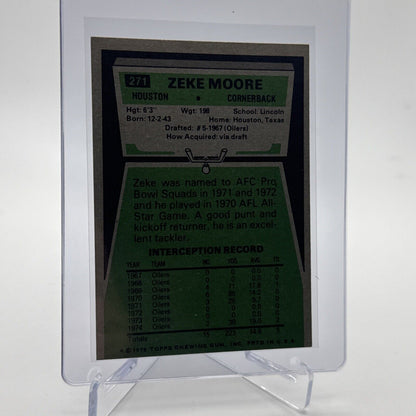 1975 Topps Zeke Moore Football Card #271 NM Quality #2 FREE SHIPPING
