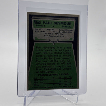 1975 Topps Paul Seymour Football Card #185 NM Quality #3 FREE SHIPPING