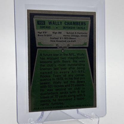 1975 Topps Wally Chambers Football Card #155 NM Quality #3 FREE SHIPPING