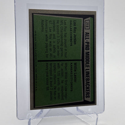 1975 Topps 1974 All-Pro Middle Linebackers Card #218 NM Quality FREE SHIPPING
