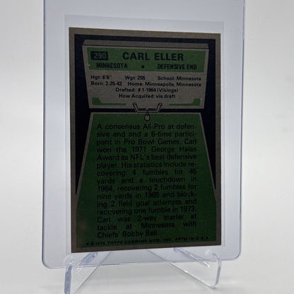 1975 Topps Carl Eller Football Card #290 NM Quality #3 FREE SHIPPING
