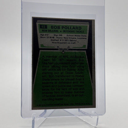 1975 Topps Bob Pollard Football Card #63 NM Quality #4 FREE SHIPPING