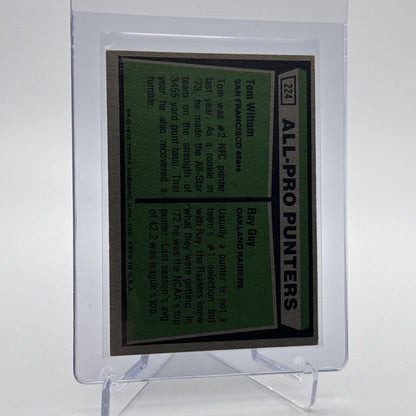 1975 Topps 1974 All-Pro Punters Football Card #224 NM Quality #3 FREE SHIPPING
