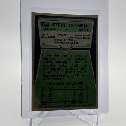 1975 Topps Steve Tannen Football Card #177 NM Quality #2 FREE SHIPPING