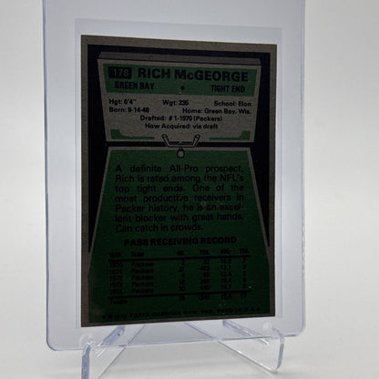 1975 Topps Rich McGeorge Football Card #178 NM Quality #2 FREE SHIPPING