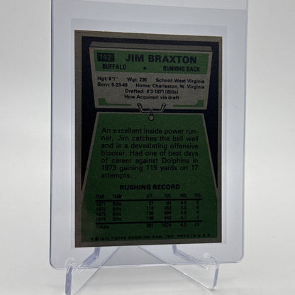 1975 Topps Jim Braxton Football Card #142 NM Quality #3 FREE SHIPPING