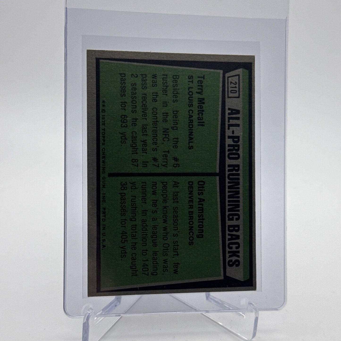 1975 Topps 1974 All-Pro Running Backs Card #210 NM Quality #4 FREE SHIPPING