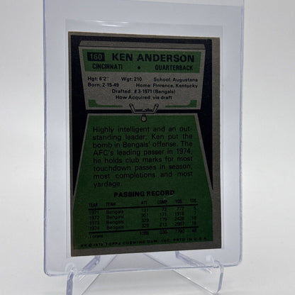 1975 Topps Ken Anderson Football Card #160 NM Quality FREE SHIPPING