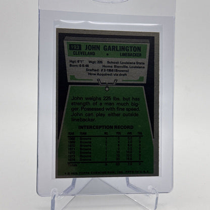 1975 Topps John Garlington Football Card #193 NM Quality #2 FREE SHIPPING