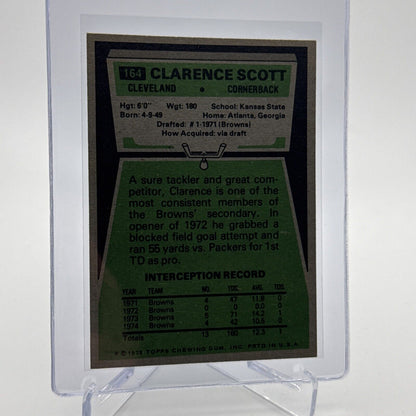 1975 Topps Clarence Scott Football Card #164 NM Quality #2 FREE SHIPPING