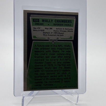 1975 Topps Wally Chambers Football Card #155 NM Quality #2 FREE SHIPPING