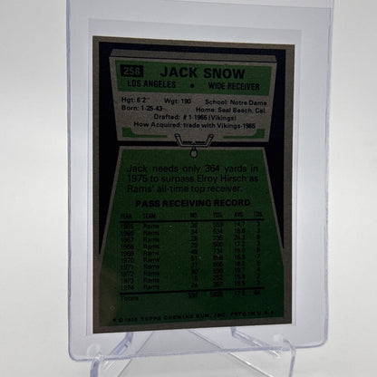 1975 Topps Jack Snow Football Card #258 NM Quality #3 FREE SHIPPING