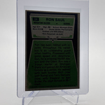 1975 Topps Ron Saul Football Card #24 NM Quality #10 FREE SHIPPING