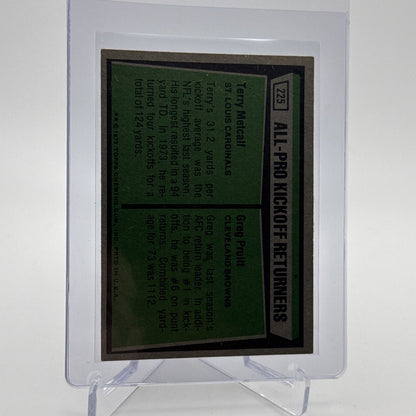 1975 Topps 1974 All-Pro Kick Returners Football Card #225 NM FREE SHIPPING