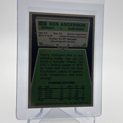 1975 Topps Ken Anderson Football Card #160 NM Quality #3 FREE SHIPPING