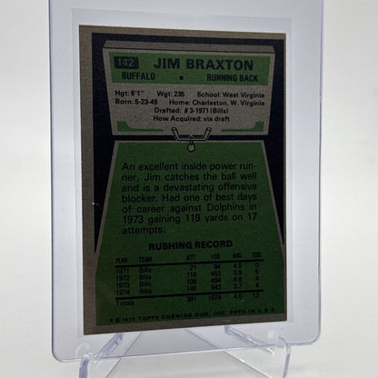 1975 Topps Jim Braxton Football Card #142 NM Quality FREE SHIPPING