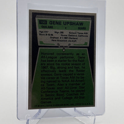 1975 Topps Eugene Upshaw Football Card #190 NM Quality FREE SHIPPING