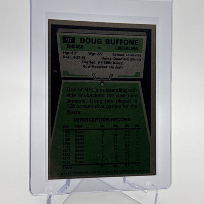 1975 Topps Doug Buffone Football Card #97 NM Quality #3 FREE SHIPPING
