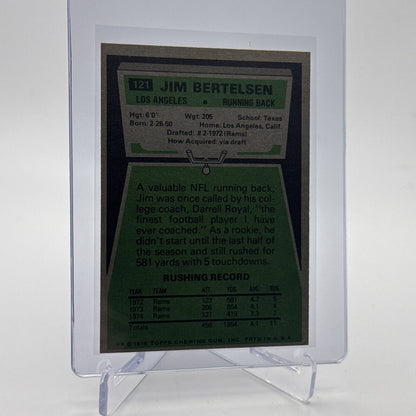 1975 Topps Jim Bertelsen Football Card #121 NM Quality #2 FREE SHIPPING