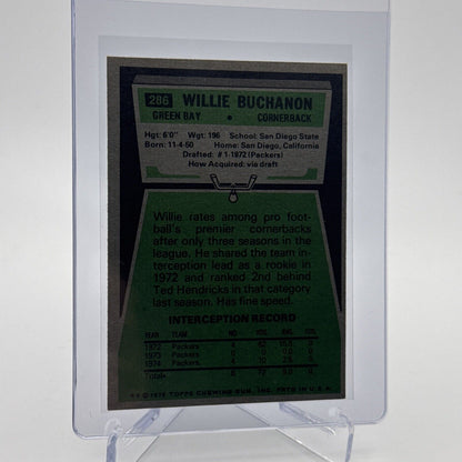 1975 Topps Willie Buchanon Football Card #286 NM Quality FREE SHIPPING