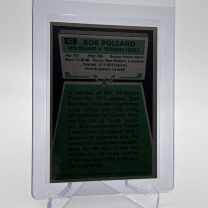 1975 Topps Bob Pollard Football Card #63 NM Quality #7 FREE SHIPPING