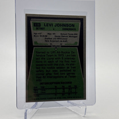 1975 Topps Levi Johnson Football Card #119 NM Quality #3 FREE SHIPPING