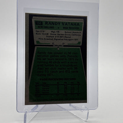 1975 Topps Randy Vataha Football Card #156 NM Quality #2 FREE SHIPPING