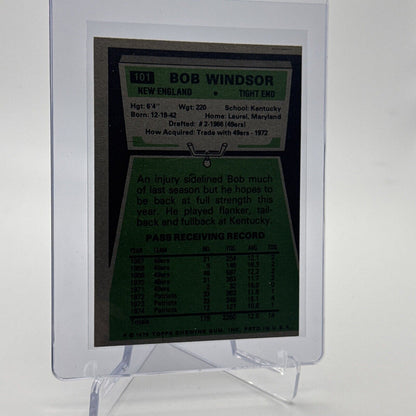 1975 Topps Bob Windsor Football Card #101 NM Quality #2 FREE SHIPPING
