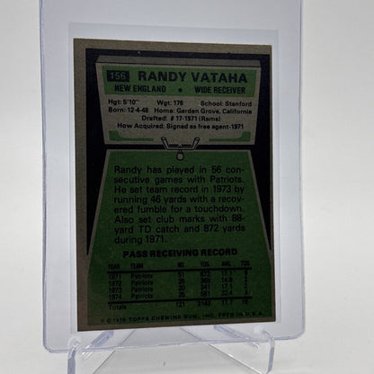 1975 Topps Randy Vataha Football Card #156 NM Quality #6 FREE SHIPPING