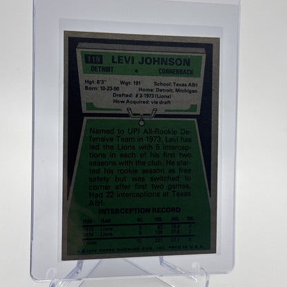 1975 Topps Levi Johnson Football Card #119 NM Quality #2 FREE SHIPPING