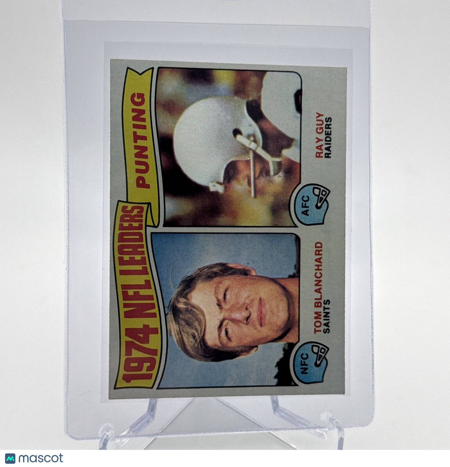 1975 Topps 1974 NFL Punting Leaders Football Card #6 NM Quality #4 FREE SHIPPING