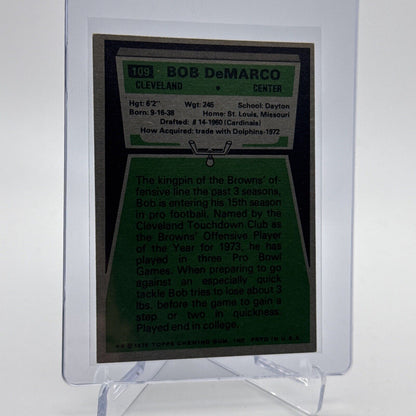 1975 Topps Bob DeMarco Football Card #109 NM Quality #3 FREE SHIPPING