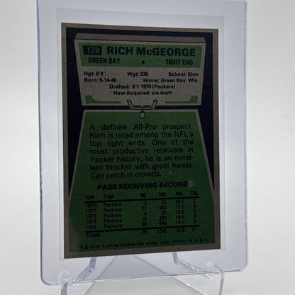 1975 Topps Rich McGeorge Football Card #178 NM Quality #5 FREE SHIPPING