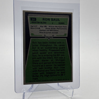 1975 Topps Ron Saul Football Card #24 NM Quality #7 FREE SHIPPING