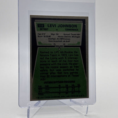 1975 Topps Levi Johnson Football Card #119 NM Quality #4 FREE SHIPPING