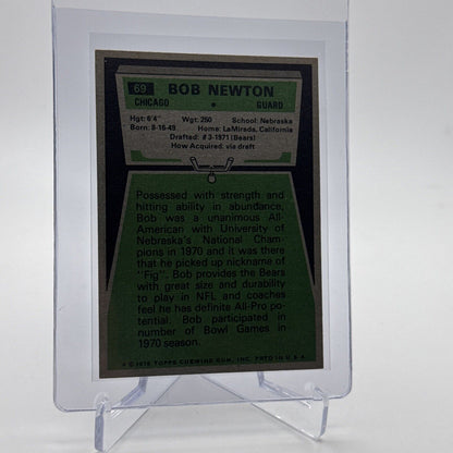 1975 Topps Bob Newton Football Card #69 NM Quality #3 FREE SHIPPING